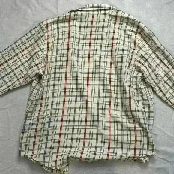 Alfred dinner  Plaid Button Down Fall  Shirt Size 10 vintage - Picture 3 of 3